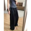 Pantalones de Papel Imitación Cobre Seda de Amoníaco Capa de Aire Pierna Ancha para Mujer Verano Sueltos Adelgazantes Combinan con Todo Casual Pantalones de Piso para Mujer