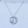 Collar de Perlas de Agua Dulce Zhuji 9-10 mm Perla de Agua Dulce Casi Impecable Aurora Versátil Moderno Colgante de Plata de Ley
