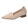 En Stock Amazon Zapatos Casuales de Punta 2026 Otoño Nuevo Retro de Tacón Bajo para Mujer Suela Suave Zapatos Profesionales