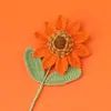 Rama de Flor de Girasol Eterna Tejida a Mano con Hilo Producto Terminado, Ramo de Girasoles Simulados, Regalo para Maestros en el Día del Maestro
