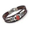 Pulseira de couro da moda transfronteiriça pulseira de couro anime joias periféricas atacado nova pulseira de couro de vaca coreana entrega em uma peça