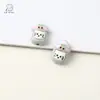 Miçangas de Liga Metálica com Gotejamento de Óleo Gatinho Cereja com Furo Reto Acessórios Manuais DIY para Contas Correntes de Celular, Pulseiras, Chaveiros, Pingentes