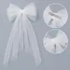 Véu com Laço de Fita Doce Estilo Francês para Noivas, Acessório de Cabeça Versátil para Festas de Aniversário, Acessórios de Cabelo que Complementam e Melhoram a Atmosfera