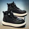 Zapatos Casuales para Hombre con Aumento de Altura y Cabeza Ancha Otoño Invierno 2026 Derby de Cabeza Grande Zapatos de Moda Zapatos de Caña Alta para Hombre Botón Giratorio para Hombre