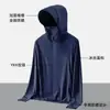 Nueva Ropa de Protección Solar de Verano para Hombre de Comercio Exterior, Chaqueta para Hombre de Seda Helada con Protección UV, Ropa de Protección Solar Delgada y Transpirable para Pesca