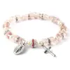 Pulseira Europeia e Americana Cruzada com Contas Transfronteiriças, Pulseira de Corda Elástica Moderna e Versátil, Presente de Aniversário para Homens e Mulheres
