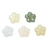 Joyería Jingdian jade Xiuyu verde natural cubierta de leche tallado de flores agujero pasante joyería diy pulsera colgante accesorios al por mayor