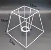 Soporte de Lámpara Hecho a Mano Lámpara de Mesa Gancho para Lámpara Colgante Cuadrado de Abuela Flor Marco de Hierro Pantalla Tejido de Cuerda de Algodón Repujado Mano DIY