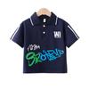 Camisa Polo de Manga Corta para Niños Camiseta de Verano 2025 Nueva Ropa Infantil Top con Letras para Bebé Ropa de Verano Delgada Cómoda