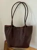 Bestseller de comércio exterior transfronteiriço: bolsa tote estilo casual retrô, bolsa de ombro para o dia a dia, bolsa de ombro única com padrão trançado para mãe e filha