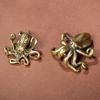 Ornamentos de Polvo de Latão Feitos à Mão Alça de Polvo de Cobre Puro Acessórios para Cerimônia do Chá Animal de Estimação de Chá Criativo