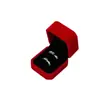 Caja de Anillo de Terciopelo Caja de Anillo para Joyería de Boda Caja de Anillo para Propuesta de Anillo de Diamante Caja de Almacenamiento de Joyería Individual de Terciopelo