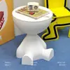 Mesa de centro pequeña de estilo crema, moderna y creativa, con un diseño único, mesa auxiliar de tablero plano para espacios pequeños, mesa auxiliar ultraestrecha para sofá, mesita de noche