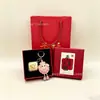 Año de la Oveja Colgante Llavero Dorado Adorno de Cordero de Cuero Caja de Regalo Empresarial Tienda Regalo para Regalar Transmisión en Vivo Regalo Venta al por Mayor