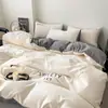 Juego de Ropa de Cama Fresco y Sencillo de Cuatro Piezas Estilo 2026, Adecuado para Todas las Estaciones, Sábana Individual y Funda Nórdica, Juego de Ropa de Cama de Tres Piezas para Dormitorio