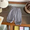 [Em Estoque] Xk266591 Calça Infantil 2026 Verão Novo Seda de Gelo Estilo Lanterna Unissex Calça Jogger Calça Anti-Mosquito