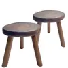 Taburete Creativo de Madera Maciza con Forma de Flor Mueble Taburete Sencillo de Tronco de Madera Taburete Pequeño Macetero para Balcón Banco de Mesita de Noche para Flores