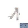 Bisagra de Pico de Pollo de Acero Inoxidable, Bisagra Superior e Inferior, Bisagra en Forma de 7, Bisagra de Espejo Feng Shui de 180 Grados, Bisagra de Puerta de Gabinete
