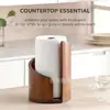 Portarrollos de Papel de Cocina de Madera para Mostrador Transfronterizo Portarrollos de Papel Almacenamiento Adornos Decorativos para Sala de Estar Caja de Almacenamiento Base Redonda Marco de Hierro