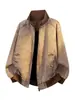 Chaqueta de otoño nueva de trabajo pesado lavada para hombre de comercio exterior transfronterizo, estilo vintage con diseño de patchwork, corte holgado, estilo callejero retro americano