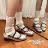 Lujo Ligero Nicho Un-Zapatos con Mary Jane para Mujer Estilo Coreano 2025 Primavera Nuevos Zapatos de Mujer Zapatos de Una Capa Corte Bajo Textura Suave