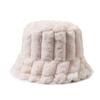 Sombrero de pescador a rayas para mujer, otoño e invierno, nicho de red roja del mismo estilo, borde pequeño en color sólido, grueso, cálido, resistente al viento, sombrero de lavabo que combina con todo.