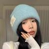 Inverno Novo Estilo Lã de Ovelha Tricotada Chapéu de Lã Estilo Japonês Simples Tendência Moda Legal Chapéu Frio Feminino Quente Espessado Chapéu Baotou