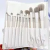 Conjunto de Pincéis de Maquiagem de 10 Peças com Ângulo Zero, Conjunto Completo de Pincéis para Sombra e Lábios com Cerdas Macias, Pincel para Blush e Contorno do Nariz, Ferramentas de Maquiagem, Em Estoque para Atacado