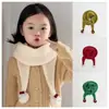 Cachecol de Tricô Infantil Outono e Inverno, Aquecedor de Pescoço Listrado Quente para Meninos e Meninas, Aquecedor de Pescoço de Lã para Bebê Estilo Coreano Fofo e Fashion