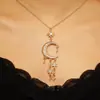 Pendientes Vintage de Sol y Luna con Borlas para Mujer, Chapados en Oro con Diamantes, Pendientes Largos Bohemios, Accesorios de Moda Transfronterizos