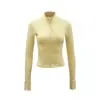 Abrigo de yoga nuevo de otoño e invierno transfronterizo para mujer, ropa de entrenamiento deportivo al aire libre, fitness, chaqueta con cremallera de manga larga