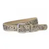 Nova Cinto Decorativo de Metal Estilo Punk Europeu e Americano para Homens, Cinto com Fivela de Pino e Rebite em Liga, Cinto Versátil Casual para Calças para Mulheres