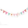 Decoración de fiesta de cumpleaños infantil bandera triangular de lunares de amor diseño de fiesta de cumpleaños de un año y un mes de bebé banderín de tirar