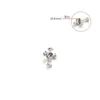 Pendientes de Aro de Aleación de Titanio G23 con Cruz de Diamante Individual Joyería para Piercings Accesorios para Orejas Tachuelas para Labios Tachuelas para Cartílago de la Oreja Tachuelas para la Lengua Tachuelas para la Ceja