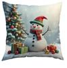 Funda de Cojín Navideña Nueva Temu Poliéster Estampado de Árbol de Navidad Transfronteriza Funda de Cojín para el Hogar Funda de Cojín para Sofá de Sala de Estar