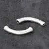 Plata Pura 999 Esmerilada Plata Pura Codo Hecho a Mano Brillo de Plata DIY Passepartout Pulsera Collar Tubo Accesorios para Abalorios