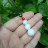 Vários Tipos de Pingentes de Feijão das Quatro Estações com Contas Redondas, Pingentes de Jade Verde Hetian, Jade com Fio de Ouro, Jade Verde Seco, Ágata, Jaspe, Calcedônia, Pingentes de Jade Vermelho do Sul