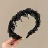 Simples Faixa de Cabelo Ondulada com Dentes Estilo Coreano para Mulheres, Especificamente para Lavar o Rosto, Uso Diário, Faixa de Cabelo Alta, Acessório de Cabelo de Luxo