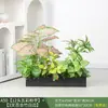 Paisagismo com Plantas Verdes Simulação Floreira Divisória de Piso Arte Floral de Chão Paisagem de Plantas Combinação de Floreira Flor Artificial em Vaso Bonsai Decoração