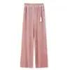 2026 Otoño Temprano Nuevo Estilo Nuevo Estilo Chino Pantalones de Pierna Ancha de Satén Estilo Nacional Jacquard Casual Pantalones de Pierna Recta Pantalones Largos para Mujer M2076