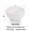 Melamina A5 Tigela de Melamina Tigela Branca para Arroz Tigela para Mingau Fast Food Tigela Pequena para Sopa Hotel Louça de Imitação de Porcelana Plástico Panela Quente Tigela Pequena