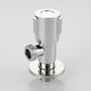 Venta al por mayor, válvula triangular de acero inoxidable 304 galvanizada, válvula angular para agua caliente y fría, calentador de agua para baño, válvula de parada de inodoro de 4 puntos de espesor