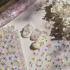 Material de pegatina para decoración de uñas en relieve Tomoni Papelería japonesa Pegatinas de uñas antiguas Pegatinas de flores secas Joyería para decoración de uñas francesa
