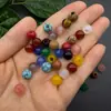 Cuentas redondas de piedra natural de 8 mm con agujero grande, cuentas sueltas con agujero pasante de 3 mm, para ensartar pulseras DIY, accesorios de manualidades para joyería hecha a mano
