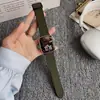 Aplicável à Pulseira de Relógio Magnética com Padrão Cavalo Louco para Apple iWatch S1011 Capa de Couro Silicone 20/2