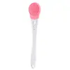 Escova de Banho Elétrica com Cabo Longo Recarregável Instrumento para Esfregar as Costas Fivela Massageador Vibratório Limpador Facial Escova de Banho Automática