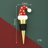 Rolha de Vinho Tinto Vermelha de Natal Urso Desenho Animado Chapéu Cachorrinho Presente Rolha de Garrafa de Vinho Rolha de Vedação para Conservação de Vinho Pequeno Presente