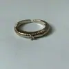 Anillo de Flor de Encaje Mariposa Flor de Iris Hueca Estilo Coreano de Gama Alta para Mujer, Mariposa Incrustada con Diamantes, Anillo Abierto Apilable al por Mayor