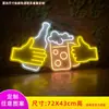 Tienda de té con leche Luz de neón LED Bar de moda KTV Cafetería Cartel luminoso decorativo de hamburguesa Set hecho a medida