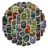 50 calcomanías de graffiti de etiquetas de pociones de Halloween para uso transfronterizo, calcomanías decorativas impermeables para botellas de agua, calcomanías de botellas de Halloween